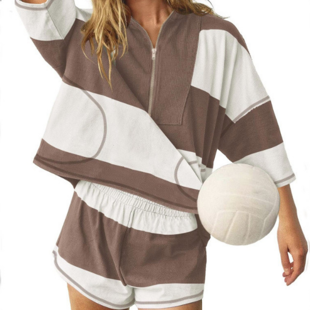 YVAINE™ - Comfortable Striped Oversized Lounge Set