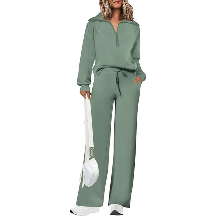 MARA™ – Casual Matching Sweatshirt and Wide Leg Pants Set