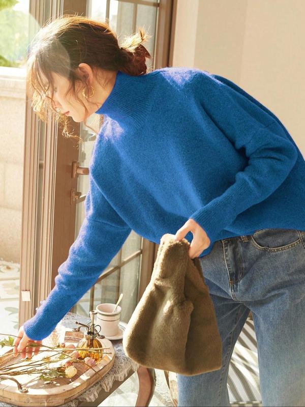 CAMILLE™ - Women High Neck Loose Knit Pullover Sweater