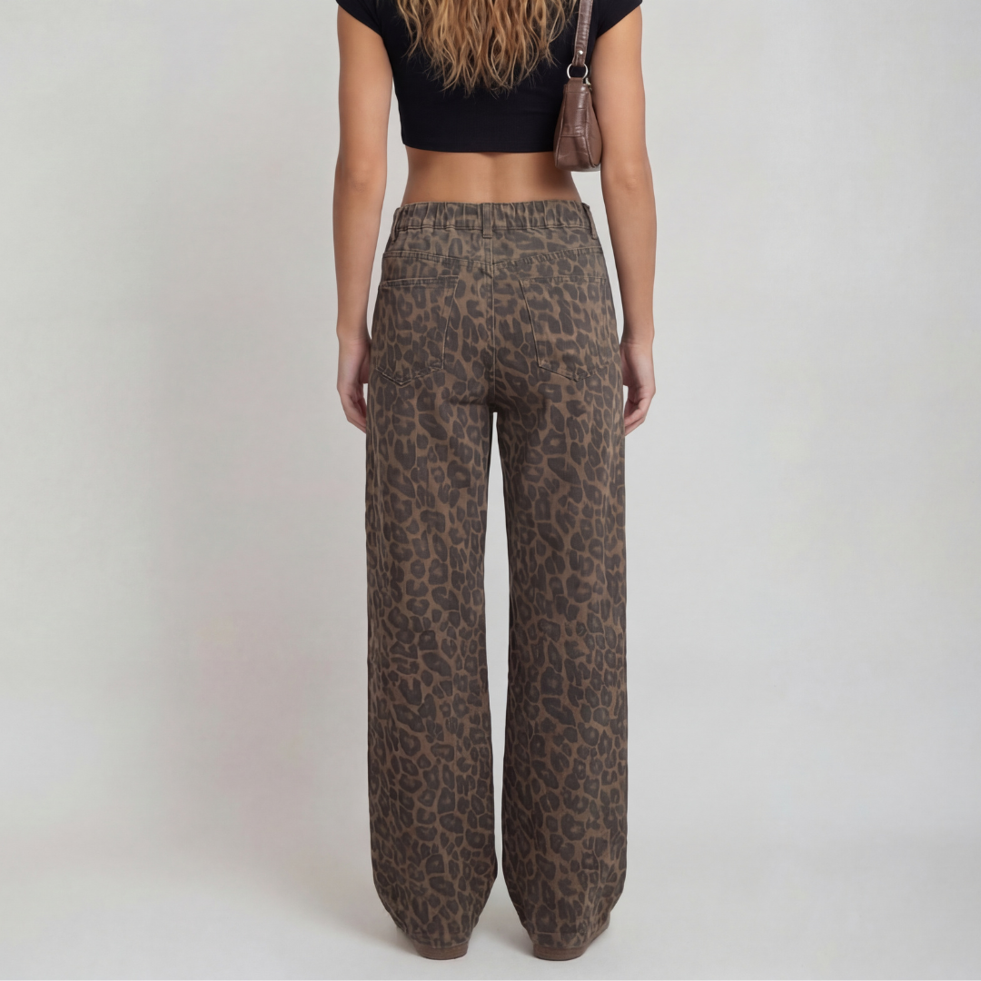 RILEY™ – Leopard Print Wide Leg Pants
