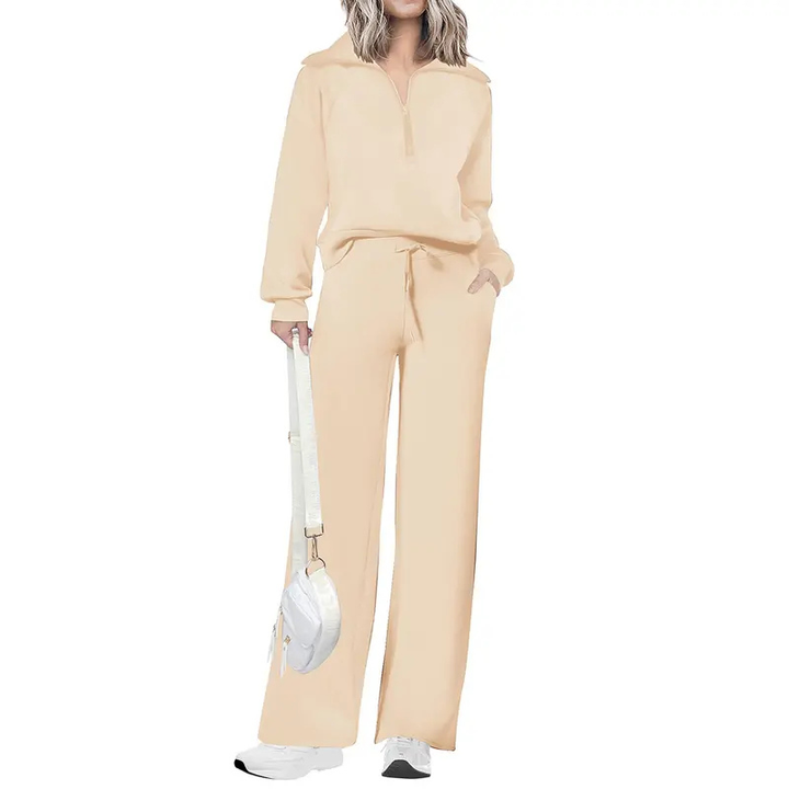 MARA™ – Casual Matching Sweatshirt and Wide Leg Pants Set