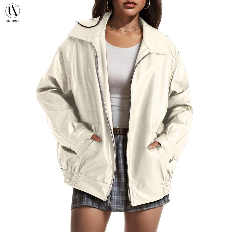 KENDRA™ - Women's Oversized Faux Suede Leather Motorcycle Jacket