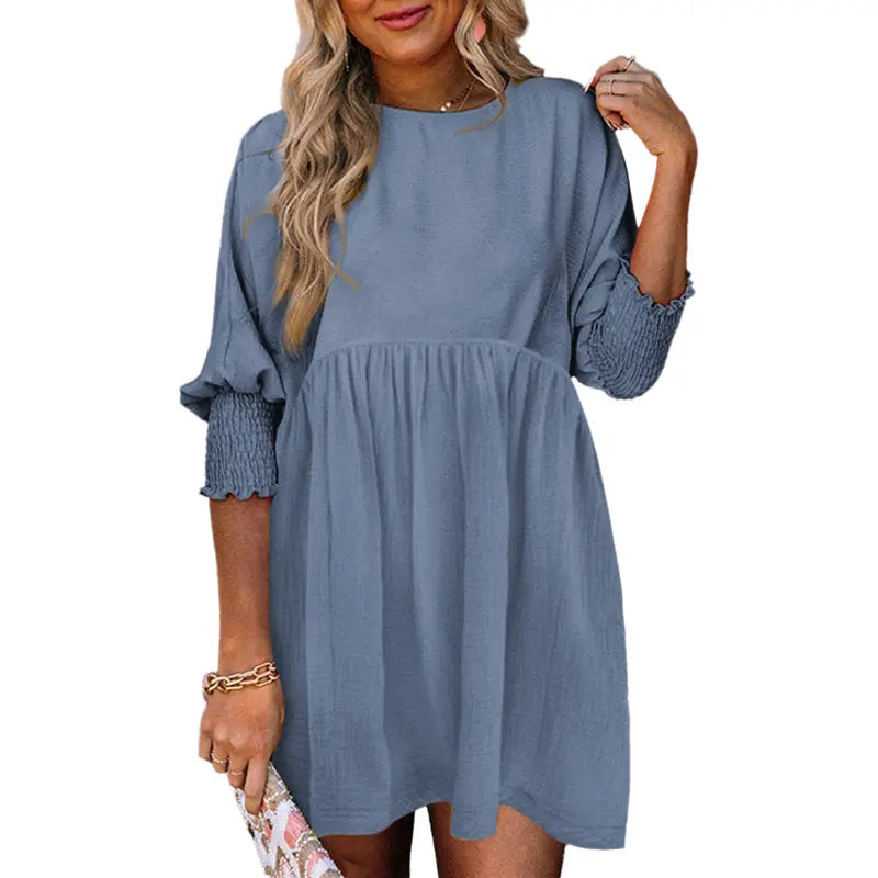 CESS™ – Casual Loose Fit Short Sleeve Mini Dress