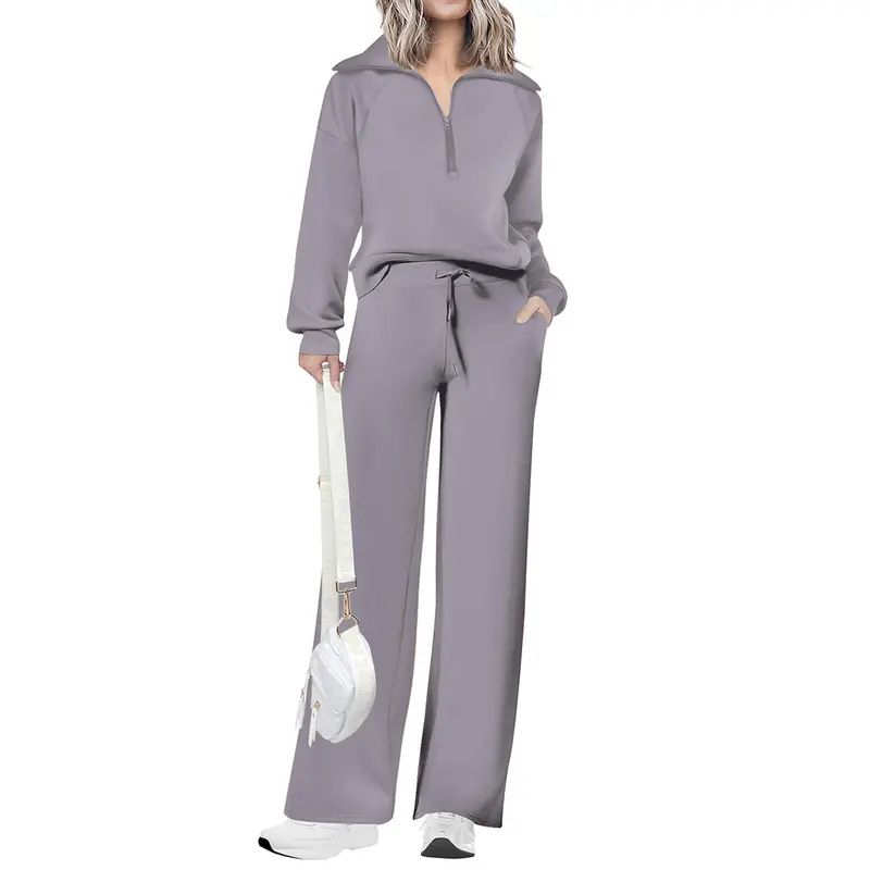 MARA™ – Casual Matching Sweatshirt and Wide Leg Pants Set