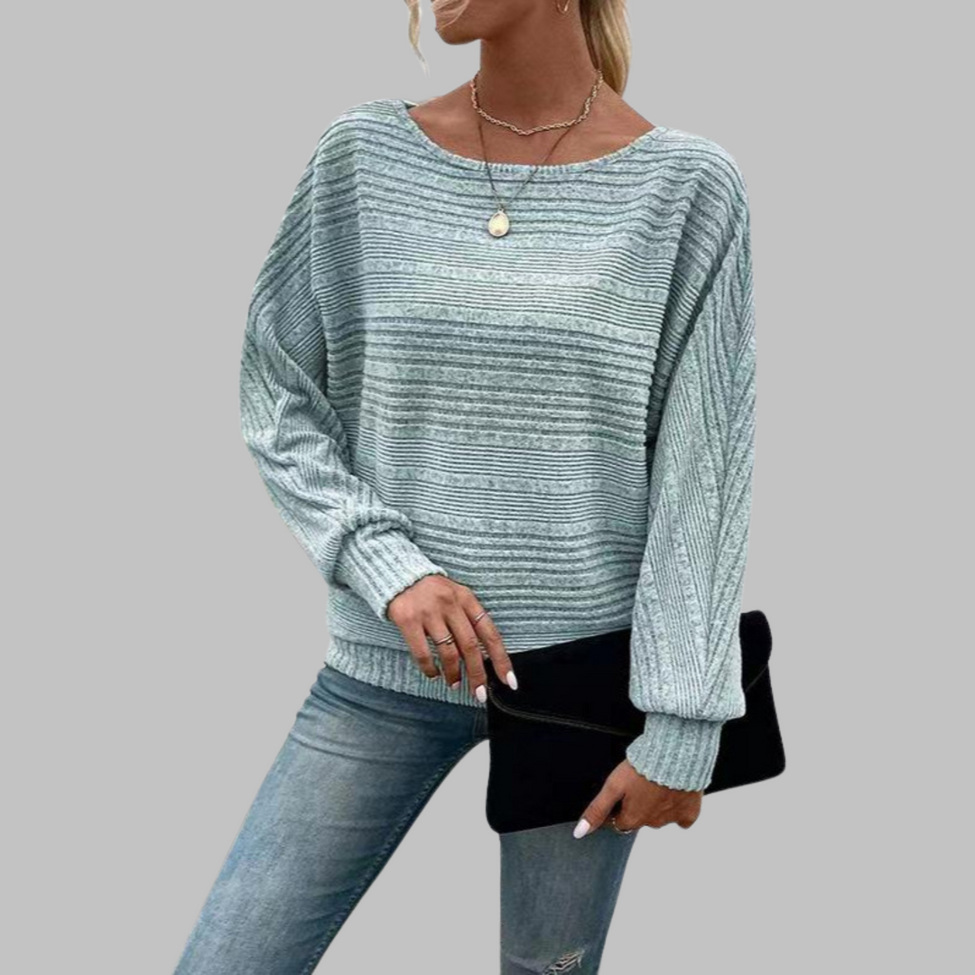 PERLITA™ - Casual Round Neck Long-Sleeve Top