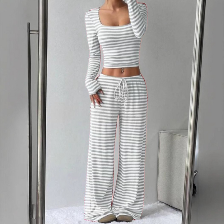 PAMAYPAY™ - Relaxed  Fit Crop Top and Pant Lounge Co-ord