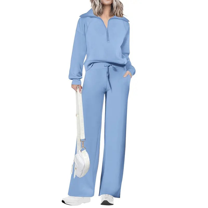 MARA™ – Casual Matching Sweatshirt and Wide Leg Pants Set