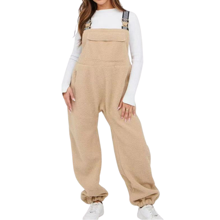 THERESE™ – Cozy Sherpa Fleece Jumpsuit