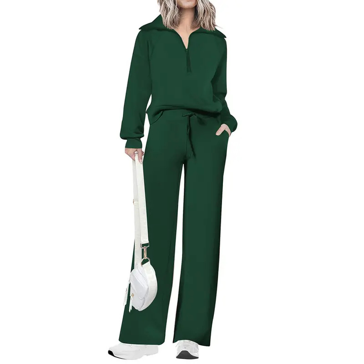 MARA™ – Casual Matching Sweatshirt and Wide Leg Pants Set