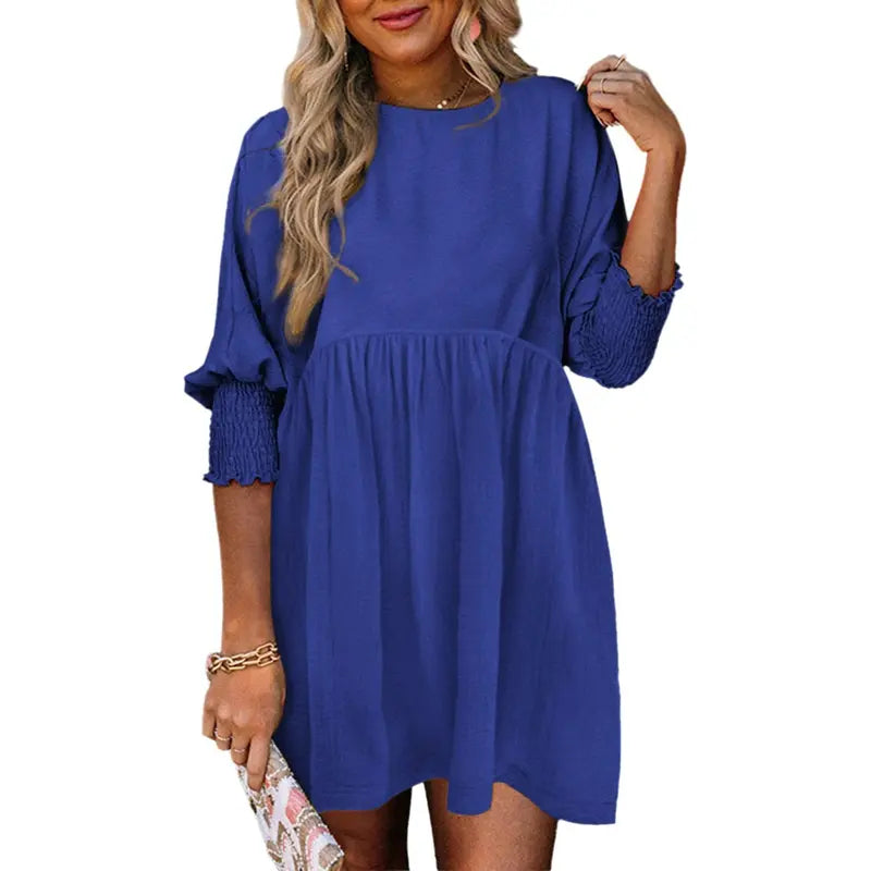 CESS™ – Casual Loose Fit Short Sleeve Mini Dress