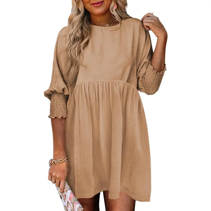 CESS™ – Casual Loose Fit Short Sleeve Mini Dress