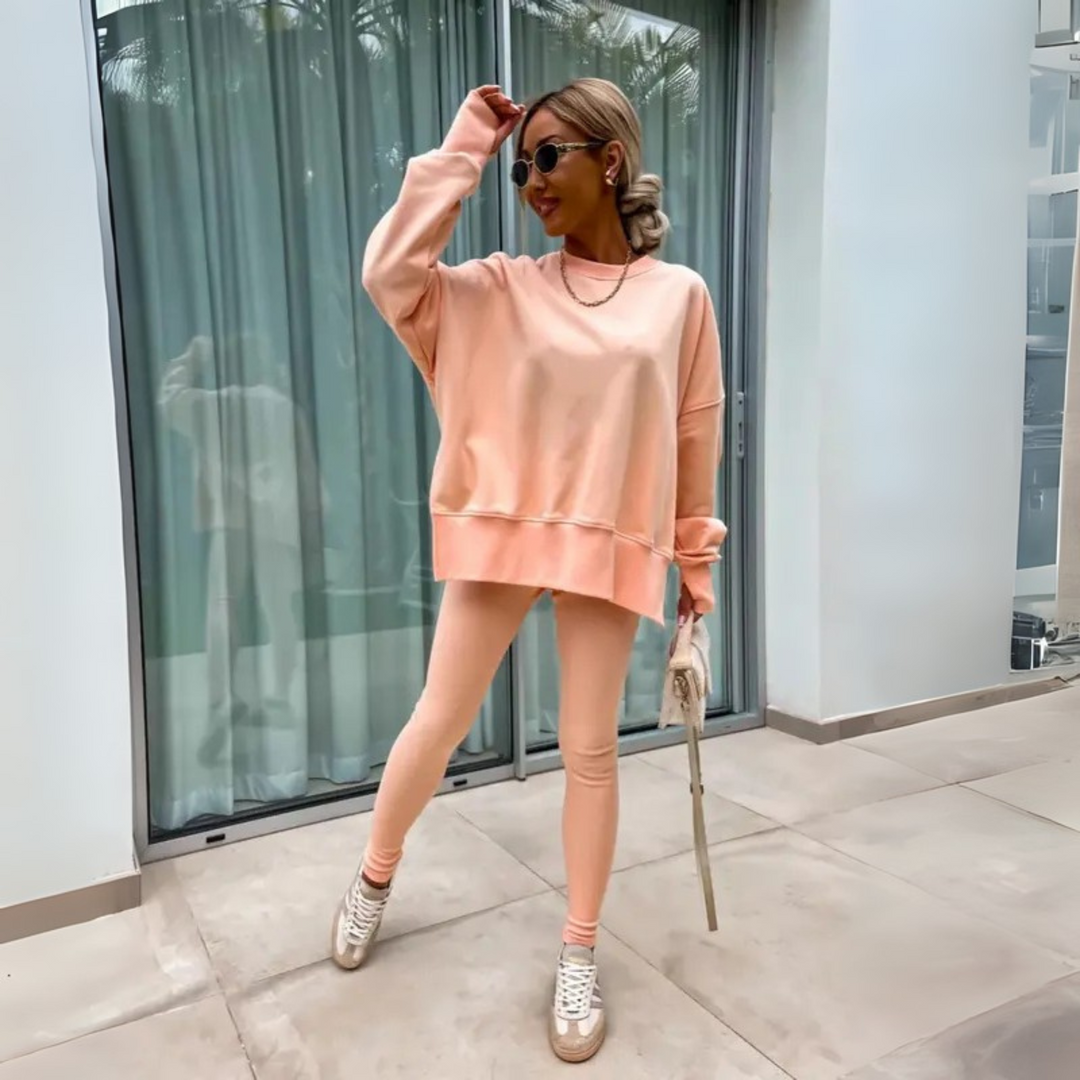 CLARIS™ - Casual Long Sleeve Sweatshirt and Pants Set