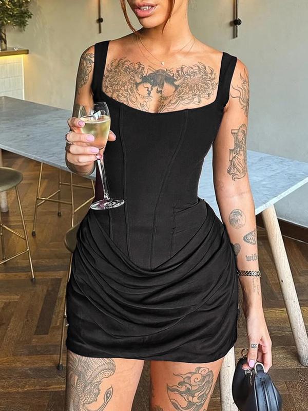 JASMINE™ - Sexy Fishbone Bodycon Ruched Mini Corset Dress for Parties