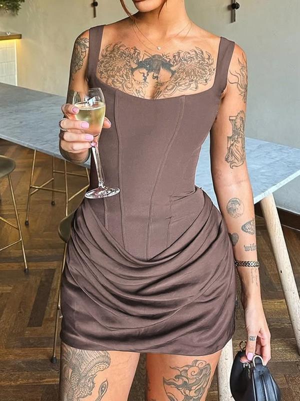 JASMINE™ - Sexy Fishbone Bodycon Ruched Mini Corset Dress for Parties