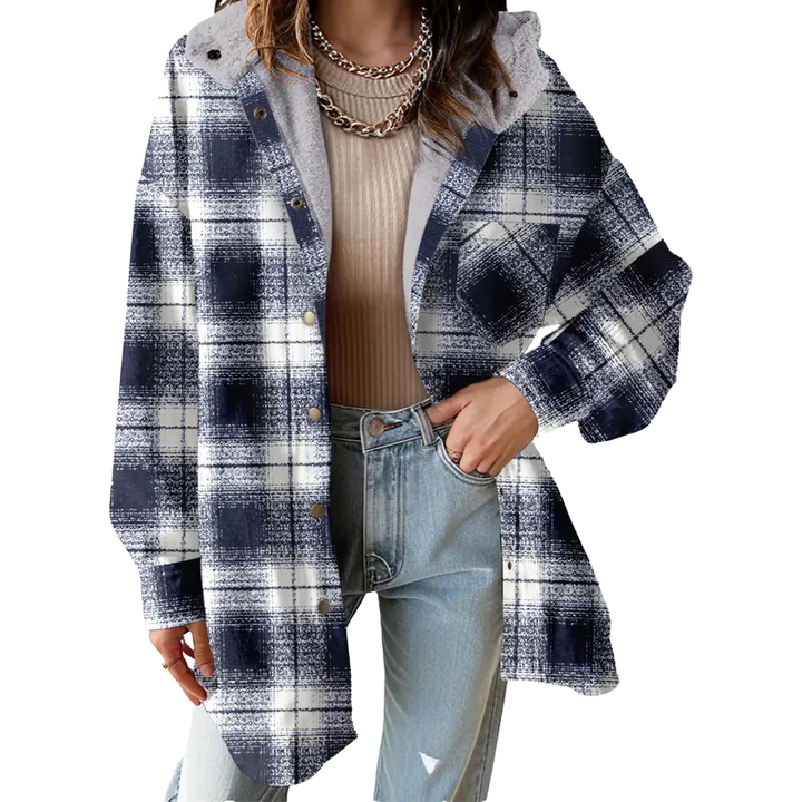 TERESA™ – Cozy Flannel Plaid Hooded Shacket