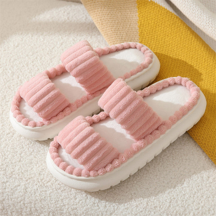 SIRA™ – Cozy Fluffy Open-Toe Home Slippers