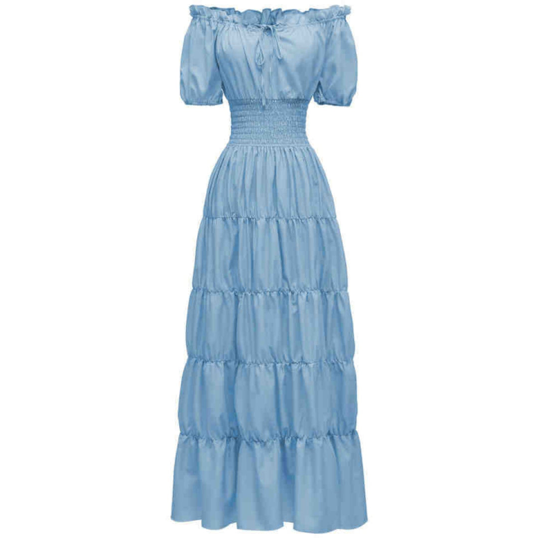 AIZA™ – Classic Corset Long Retro Maxi Dress