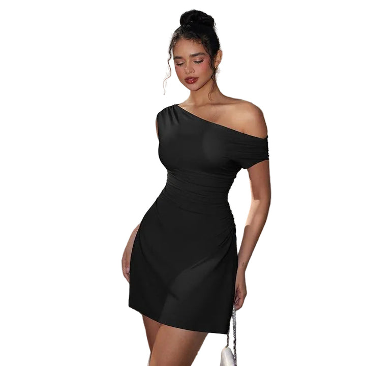 ALEXEI™ - Trendy Off Shoulder Ruched Bodycon Mini Dress