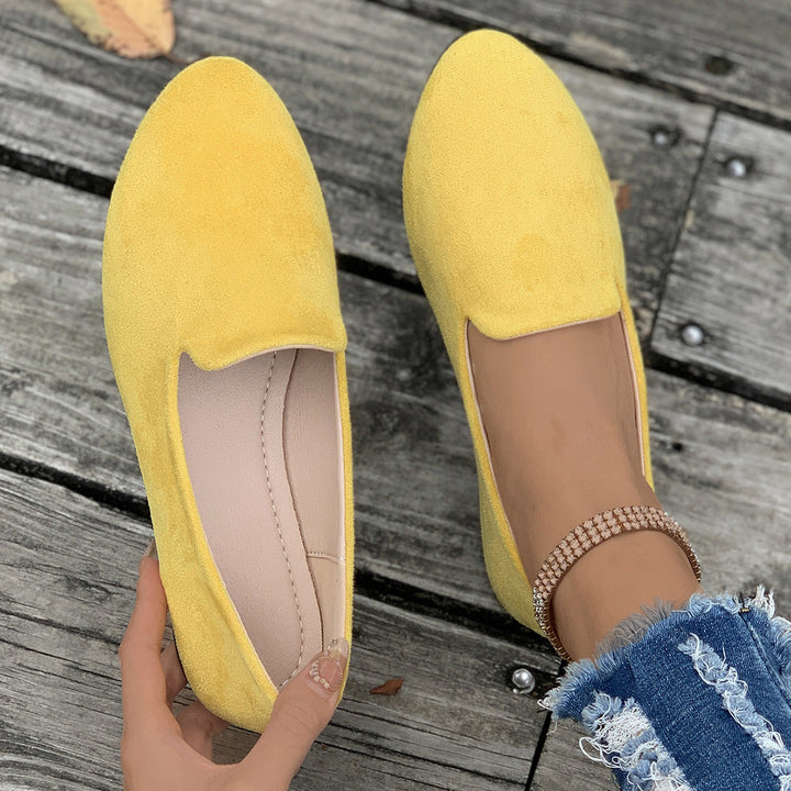MIA™ - Women Solid Color Pointed Toe Slip On Flat Shoes
