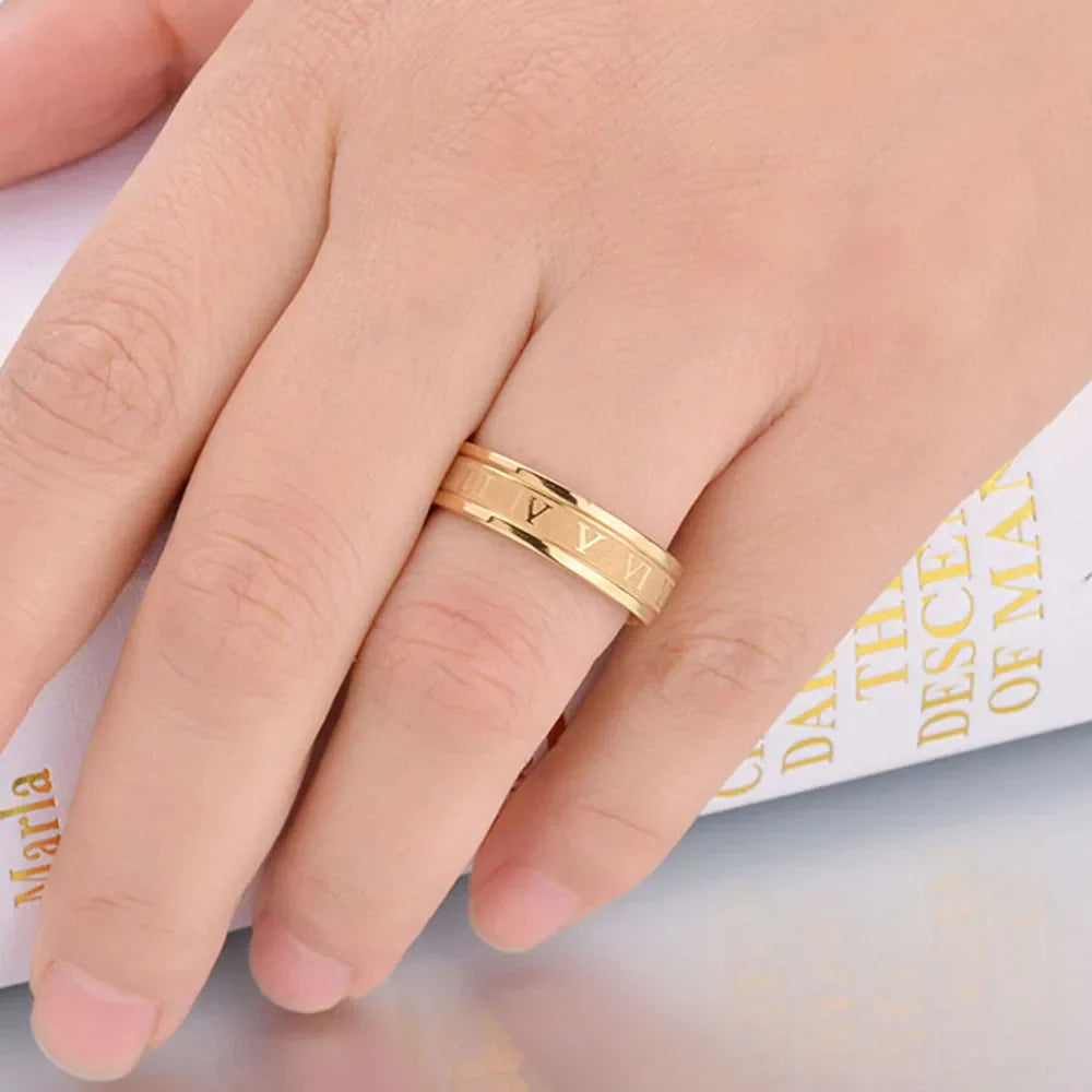 NOELLE™ – Modern Roman Numeral Ring
