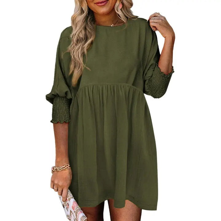 CESS™ – Casual Loose Fit Short Sleeve Mini Dress