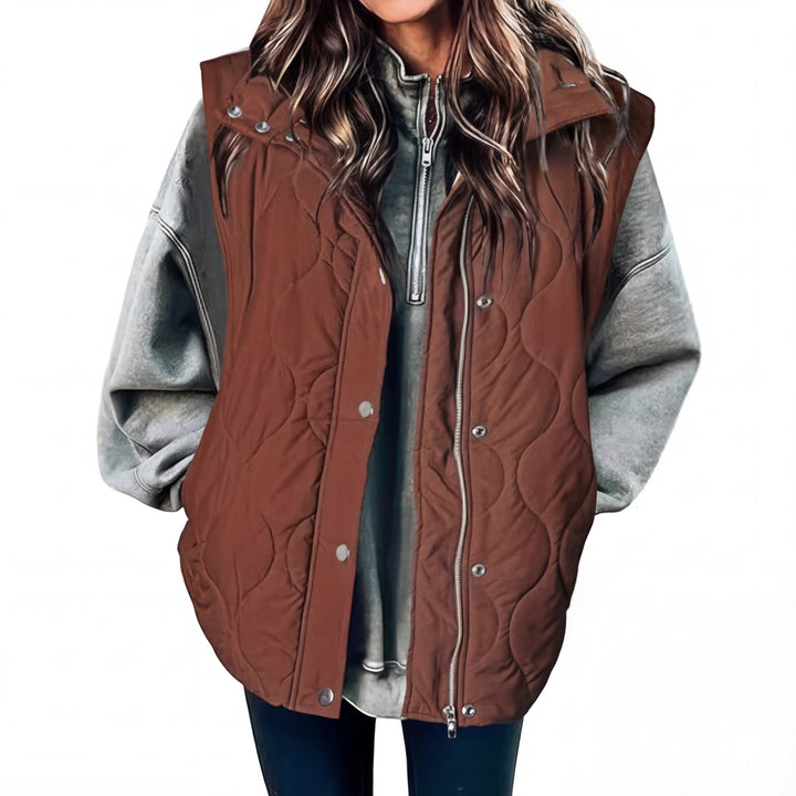 KATHY™ – Oversized Lightweight Quilted Puffer Vest