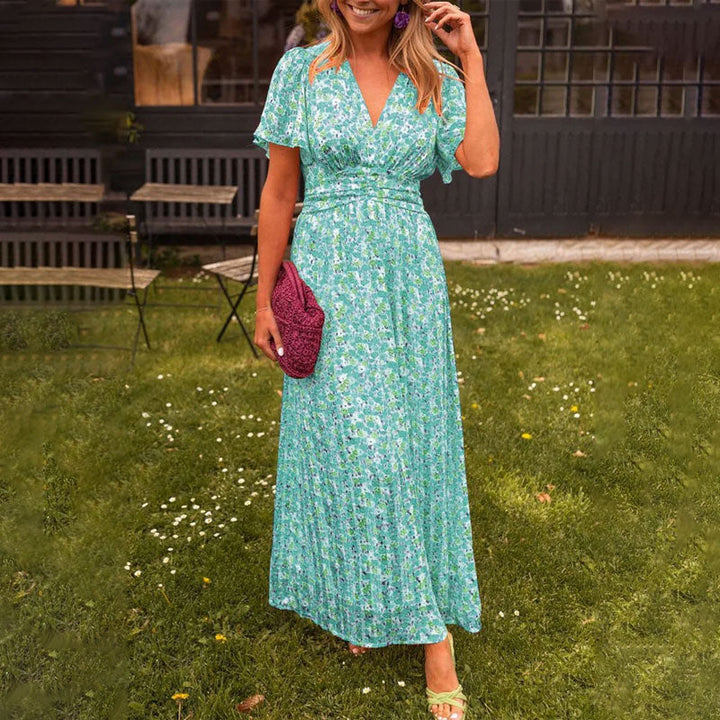 FREYJA™ – Classic V-Neck Dress